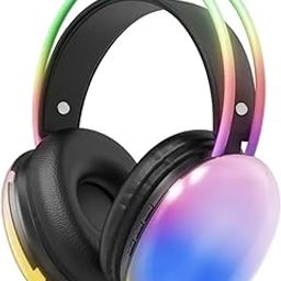 VEHOP Hydro RGB Light Wireless Bluetooth Over Ear Gaming Headphone, BT 5.3 with Low Latency Gaming, Upto 20H of Backup, Comfortable Earcups with 40mm Drivers, TF Card with Volume Control.(Black)-picture-20
