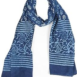 Female Stole/Scarf For Girl/Ladies Colour- Blue Soft Cotton Blend Ethnic Pattern Solid Scarves(ST-81BLUE1)-image-91