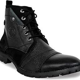 Genuine Premium Leather Luxury Memory Foam High-Top Ankle Boots Shoes For Men(859|Brown|Size-6,7,8,9,10)-image-50