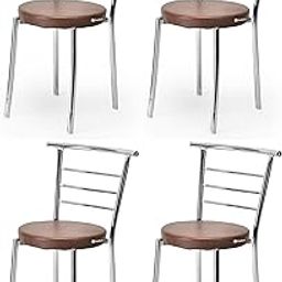 Goyal steel & furniture Strong and Durable Comfortable Dining Chairs for Home Hotel Used for Indoor and Outdoor (Tan, 4)-image-50