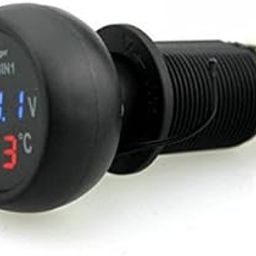 VELURA 3in1 Car 12V 24V Blue LED Digital Voltmeter, Thermometer, USB Charger|1 x Hairband|Volt Meters| Parts & Accessories-19