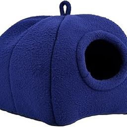 Handcrafted Softy Cotton Hamster Cage with Cozy Mat, Cotton Pet Sleeping House/Small Animal cage for Hamsters, Chinchillas, Sparrows & Hummingbirds Indoor/Outdoor use (Blue, Large)-image-89