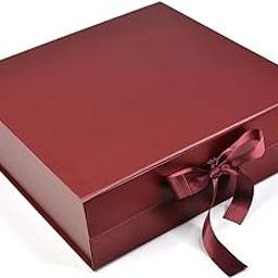 RBS® - Maroon Gift Box for Packing 34x33x10 cm Empty Gift Hamper Box (1 Pack) Cardboard Box for Birthday Return Gift and All Occasions Signature Red Gift Packaging Box Collection (Large Maroon)-picture-25