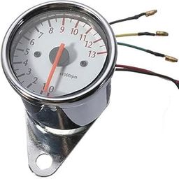 Lyla 2X Universal Motorcycle Speedometer Tachometer Odometer Gauge LED Night Light-11