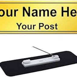 Addline Mart 2 Pieces Personalized Pocket Name Plate 2 Line Name Badge with Pin Backing for Office Employee School College Student,Uniform,Shirt,Coat. Size: 7.00 Centimeters (W)+2.50 Centimeters(H)-image-21