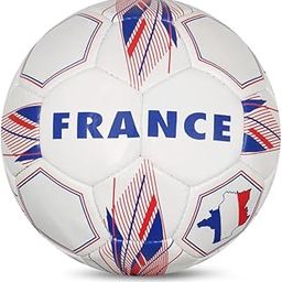 Vector X 32 Panels Country Colour France PVC Hand Stitched Indoor/Outdoor Football with Latex Bladder, White-Blue-Red, Size 5, Suitable for Match and Training for Adults 15+ Years-10