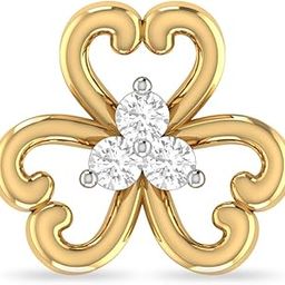 18k (750) Yellow Gold and Diamond Nose Pin-image-60
