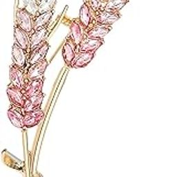 Rhinestone Brooch Decorative Brooch Badge Clothing Ornament Wheat Brooch Pin Pink | Fashion Jewelry | Pins & Brooches-image-64