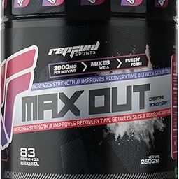 Repfuel Sports Max Out Creatine Monohydrate Powder(250g,83 Servings) | Unflavoured | 3g Creatine per serve | Fuels Your Daily Performance Need | Increases Strength | Improves Recovery Time-picture-7