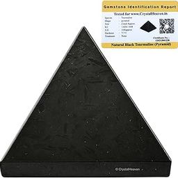 Crystal Heaven Certified Black Tourmaline Pyramid - 1" Inch Pyramid for Positive Energy, Vastu, Reiki and Chakra Healing-13