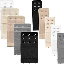 9/10 Pieces Bra Extender Bra Strap Extension Women's Elastic Extenders, 3 Rows 2 Hooks and 3 Rows 3 Hooks,Easy to Use, Ideal for Pregnant Women, Multicoloured, General-4