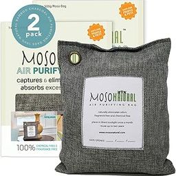 MOSO NATURAL 500gm 2 Pack Air Purifying Bag Deodorizer. Odor Eliminator for Kitchens, Living Areas, Bedrooms and Basements. Absorbs and Eliminates Odors.Charcoal Color| Lasts up to 2 years!-picture-18