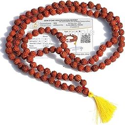 Vado 5 Mukhi Rudraksha Mala 108 Panchmukhi Beads with Certificate 5mm-image-36