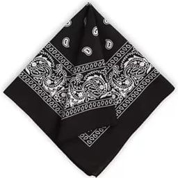 Bandanas for Men & Women, Boys and Girls Paisley Headband Scarf, Black-image-60