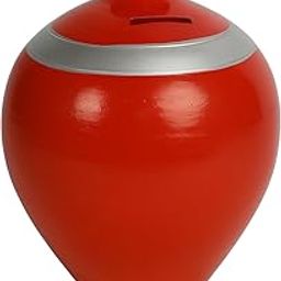 Traditional Clay Money Bank Gullak| Large Size, 25 cm Height, 20 cm Lengh and breadth | Clay Gullak | Money Bank | Piggy Bank | Best Gift for Kids | (Red)-image-40