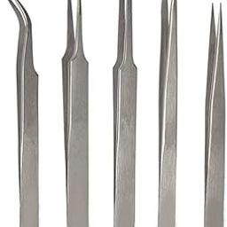 Alis Beauty Tweezer Perfect to Holding | Precision for beading, Other Fine Crafts, Medical, Lash Extension Tweezers Set (BT-033) - Set of 5 Pcs-3