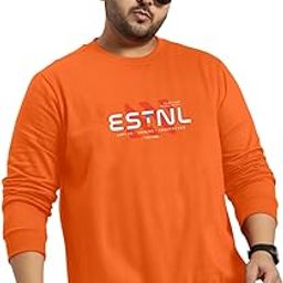 Unisex Plus Size Cotton Fleece Full Sleeve Chest Print Sweatshirt Ideal for Winterwear-image-35
