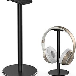 24x7 eMall Headphone Stand Headset Holder Earphone Stand with Aluminum Supporting Bar Flexible Headrest ABS Solid Base for All Headphones Size (Round black)-picture-26