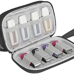 BUBM USB Flash Drive Case, Portable Waterproof Electronic Accessories Bag for USB Flash Drives, SD Cards,Earphone and Other Small Accessories 6.30 x 3.54 x 1.77 Inch,Black-69