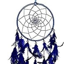 Indian Royals Dark Blue Feathers Dream Catchers, Wall Hangings, Home Decor, Handmade Dreamcatcher (10 CM x 20 CM)-picture-15