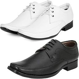 Relaxed Trendy Formal Shoes/Party Shoes/ 2 Shoes Combo with Free Belt for Men and Boys (BAZAAR9012_VTR002-Bdr-Blk007-Bdr-Wht-1-Brwn) Multicolor-image-117
