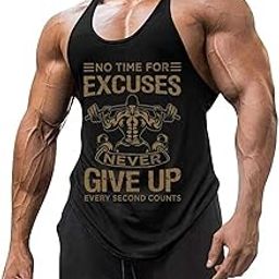 Men's Polyester Printed Sleeveless Sports Gym Boxing Workout Activewear Bodybulding Gym Vest-38