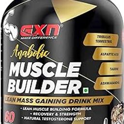 GXN Anabolic Muscle Builder 3 kg | 30% Protein | Whey Protein Concentrate & Soya Isolate | Added T-Boost Blend | American Ice Cream | Added Digestive Enzymes | 60 Servings-image-85