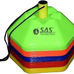 SAS Sports Agility Training Hexa Saucer Cone (Set of 25) for Football Soccer Field Marking Speed Coordination-78