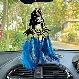 Acrylic Adiyogi Car Hanging Dream Catcher – Handmade Rear View Mirror Hanging, Car Interior Decor for Positive Energy & Protection, Car Decoration Accessories-image-15