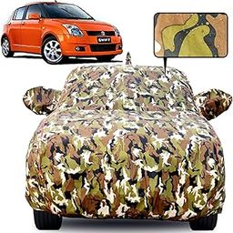 Slamio Waterproof Car Body Cover for Maruti Swift (Models: 2005-2010), with Mirror & Antenna Pocket, All Weather Protection, Uv Resistant & Dust Proof, Triple Stitch, Custom Fit, 1Unit (Jungle Print)-picture-16