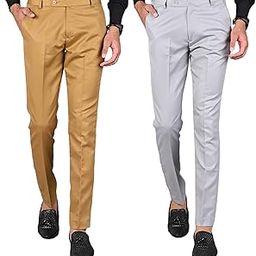 Formal Pants for Men | Men's Regular fit Formal Pant Combo | Non Stretchable Trouser | Office wear Trousers-picture-27