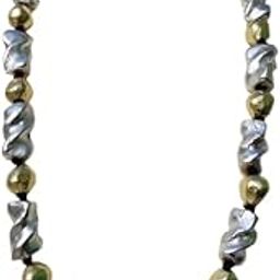 Brass bead jewelry | Silver and Golden color | Adjustable length-picture-41