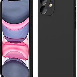 LIRAMARK Silicone Soft Back Cover Case for Apple iPhone 11 (Silicone Black)-image-4
