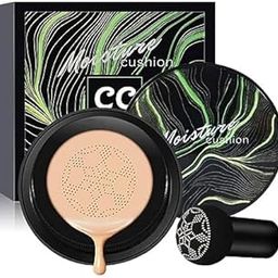 BAJAJBEAUTYSHOP 2in1 Imported Korean Foundation and CC Cream with Mushroom Head Sponge for Moisturizing Long Lasting Natural Finish Face Makeup-image-1