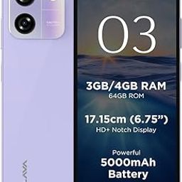 Lava O3 (Glossy Lavender, 3 GB RAM, 64 GB Storage) | Biggest 6.75" HD+ Display | 13MP AI Dual Rear Camera | 5000 mAh Battery | Secure Face Unlock | Fingerprint Reader | Charger & Phone-Cover in Box-19