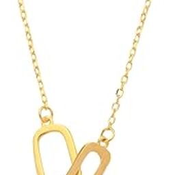 | 925 Sterling Silver | Gold Polish | Paperclip Pendant | Gift for Girlfriend, Women & Girls | With Certificate of Authenticity & Hallmark-image-10
