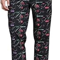 Men's Printed Lounge Pants - Black - Red-picture-10