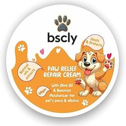 Bscly 2-in-1 Moisturizing Paw Cream & Elbow Protector | 50g| for All Pets Care - Natural Cream, Wax, Balm for Healing Dry, Cracked, Chapped Paws & Elbows | Repairs & Heals-image-73