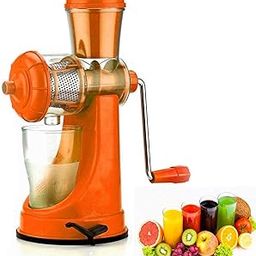 Portable Juicer Machine Juicer Hand Juicer for Fruits and Vegetables with Steel Handle Vacuum Locking System,Shake,Fruit Juicer Machine for All Fruits (Multi) 1PC-23