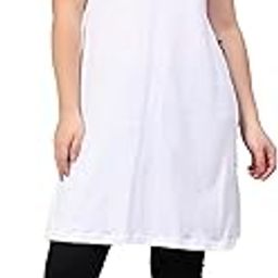 Women's Cotton Plain Round Neck Half Sleeve Long Top-image-71
