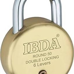IBDA Small keyed Lock|Round Lock and Key|Double Locking|6 Levers' Technology|Rivetless Steel Body Padlock|Lock for Indoor use, Home, gate, Door, kadi, Channel, Chain, Shop, School,Warehouse,Meter Box-picture-15