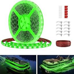 Vbakor - LED Strip Lights, 12V 5M Waterproof Marine LED Light, Boat Interior Light, Boat Deck for Night Fishing, Great for Pontoon and Fishing Boat, Extension Cord Included (Green)-38