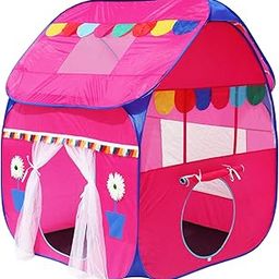 Homecute Foldable Pop Up Hut Type Kids Toys Jumbo Size Play Tent House for Boys and Girls. (Big Size Pink)-5