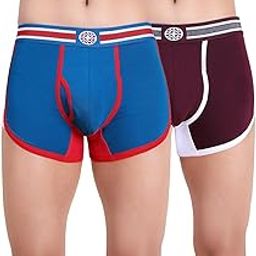 Colors Mens Premium Sporty Front Open Mini Trunks| Breathable Fabric | Super Stretchable | Pack of 2-image-26