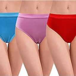 Women's Pure Cotton Hipsters Multicolored Strechable Panty(Pack of 3)-4