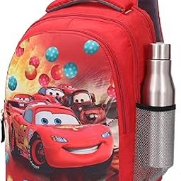 Polyester kids Primary School Backpack, 30 Litres, Cartoon Print, for Nursery to 5th Standard Boys and Girls Tuition Lightweight cartoon Picnic Bag-image-29