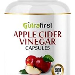 Nutrafirst Apple Cider Vinegar Capsules (500mg) for Weight Management, Skin & Hair Health in Men & Women – 60 Capsules Pack of 1-94