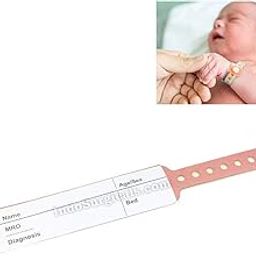 IS IndoSurgicals Patient Identification Band for Pediatric/New Born Baby, PINK Color (Pack of 100 Pcs.)-10