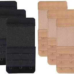 womens Bra Extender 3 Hooks, Rows Elastic Bra Band Hook Strap Extensions For Women, Pack Of 6-9