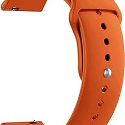 ACM Watch Strap Silicone Belt 20mm compatible with Garmin Vivomove Luxe Smartwatch Sports Band Orange-39